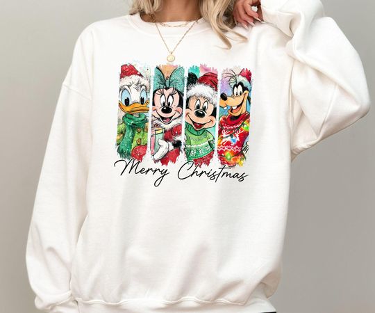Discover Disney Christmas Shirt  Holiday Disney Trip Sweatshirt  Family Matching Xmas Tee  Cute Mickey and Friends Christmas Gift Idea