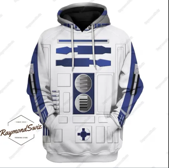 Halloween R2-D2 Robot 3D HOODIE Halloween Gift Best Price Christmas Gift