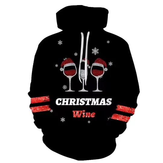Discover Christmas Ornaments Print Hoodie Festive Winter Holiday Pullover