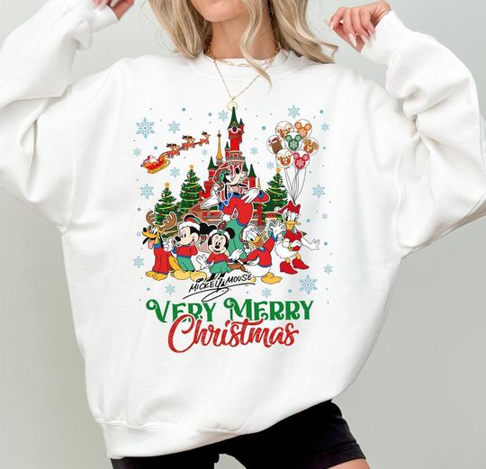Discover Disney Christmas Tee, Mickeys Very Merry Christmas Party Shirt, Mickey & Friends Christmas Sweatshirt, Disneyland Xmas Family Holiday Sh