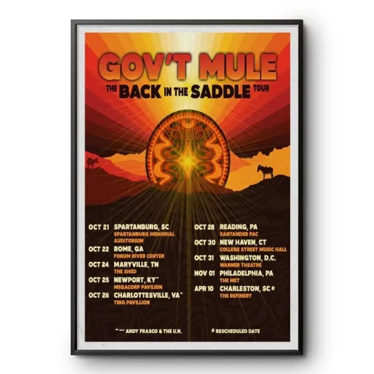 Discover Gov't Mule Tour 2025 Poster New