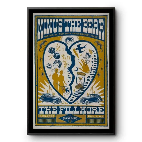 Discover Minus The Bear Fillmore 2025 Poster Philly Tour Print Limited Edition