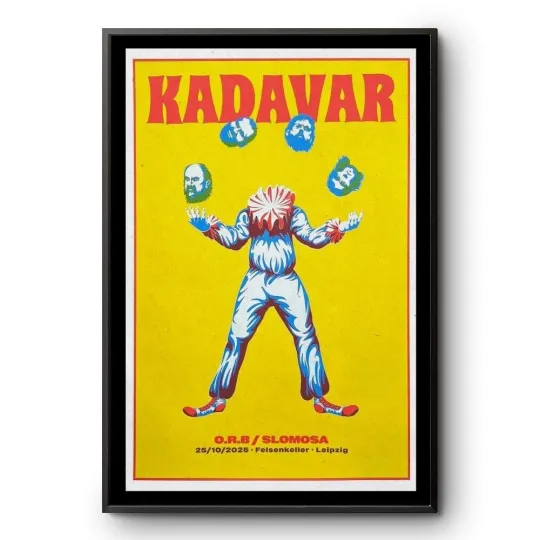 Discover Kadavar 2025 Tour Poster Leipzig Germany Psychedelic Concert Print