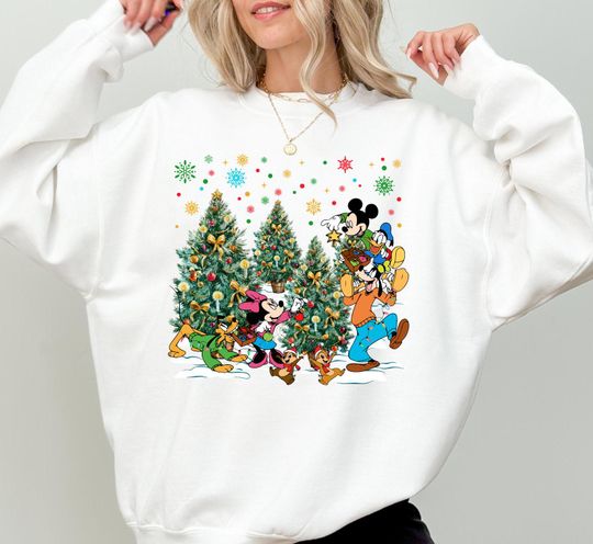 Discover Mickey And Friends Christmas T-shirt & Sweatshirt, Disney Christmas Sweatshirt