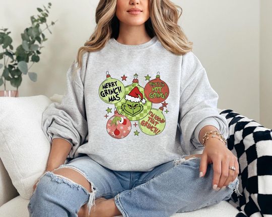 Merry Grin Sweatshirt, Christmas Monster Sweatshirt, Cute Christmas Sweaters
