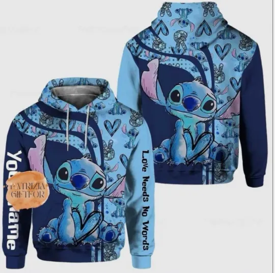 Discover Customized Stitch 3D HOODIE Halloween Gift Best Price Christmas Gift Us Size