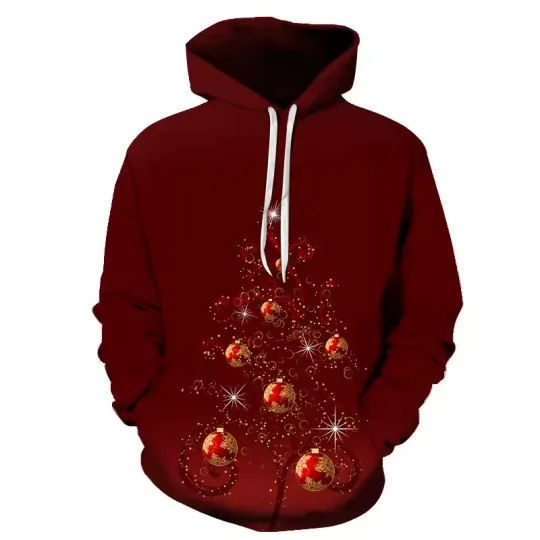 Discover Christmas Present Pattern Hoodie Holiday Wrapping Gift Style Pullover