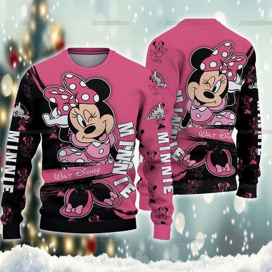 Discover Minnie Ugly Sweater, Minnie Disney Christmas Sweater, Cute Minnie Sweater, Minnie Sweatshirt, Minnie Christmas Gift