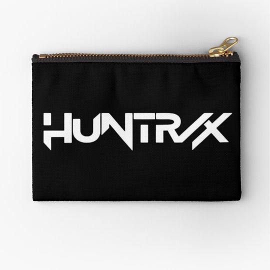 Huntr/x Logo - Plain White Zipper Pouch