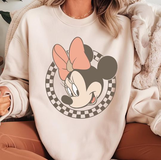Discover Retro Disney Sweatshirts, Mickey Checkered, Disney Family, Minnie Mouse, Vintage Disney Sweatshirt, Disneyland, Disneyworld Sweatshirts