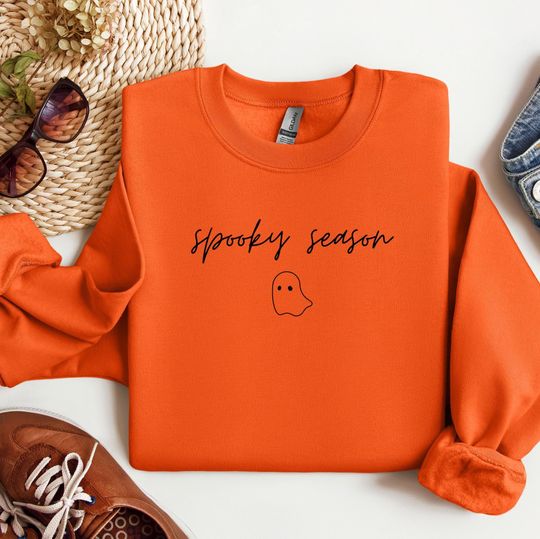 Discover Cute Spooky Season Sweatshirt,Halloween Sweatshirt, Womens Halloween Sweatshirt, Cute Fall Sweater, Gift For Halloween, Spooky Season Shirt