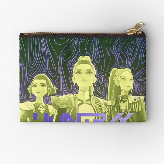 Discover Huntrix demon hunters kpop Psycho fanart  Zipper Pouch