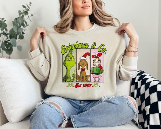 Grin Christmas Sweatshirt: Funny Xmas Sweaters