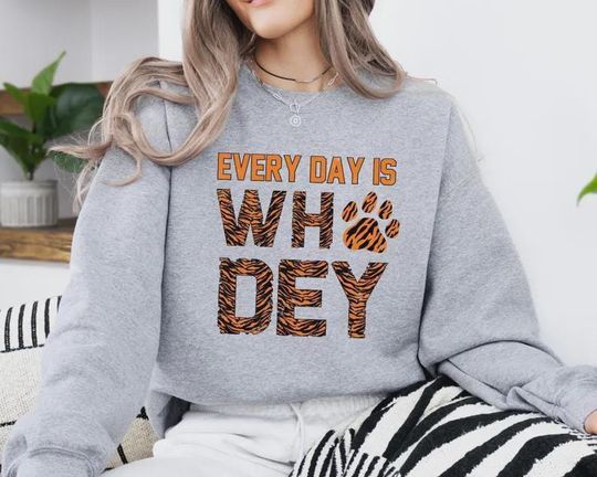 Discover Cincinnati Football Sweatshirt: "Who Dey" Game Day Crewneck Sweaters