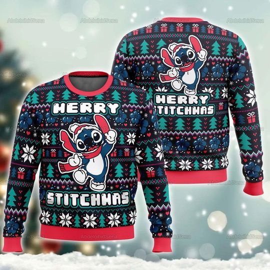 Discover Stitch Ugly Sweater, Stitchmas Sweater, Funny Stitch Shirt, Sweaters For Women, Men, Xmas Sweater