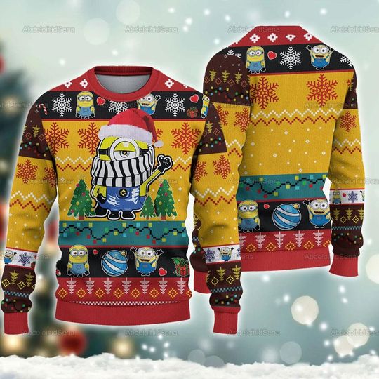 Discover Minions Christmas Sweater, Minions Christmas Ugly Sweater, Minions Merry Christmas, Sweatshirt Gift for Xmas