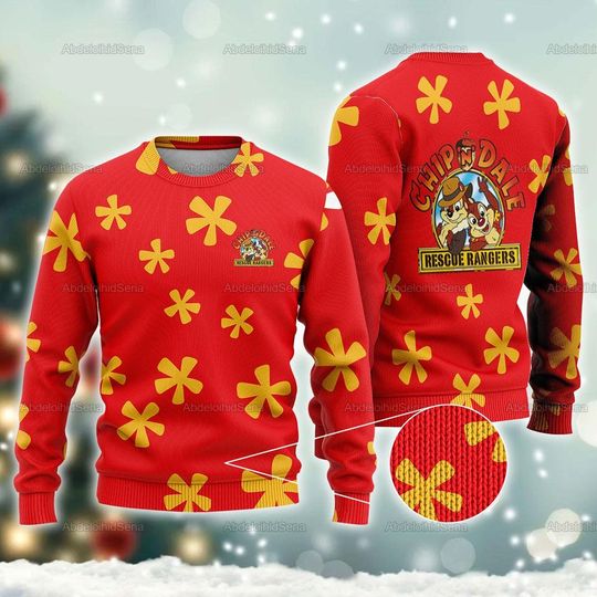 Discover Chip And Dale Christmas Sweater, Rescue Rangers Christmas Ugly Sweater, Chip And Dale Family Christmas, Chip And Dale Sweatshirt