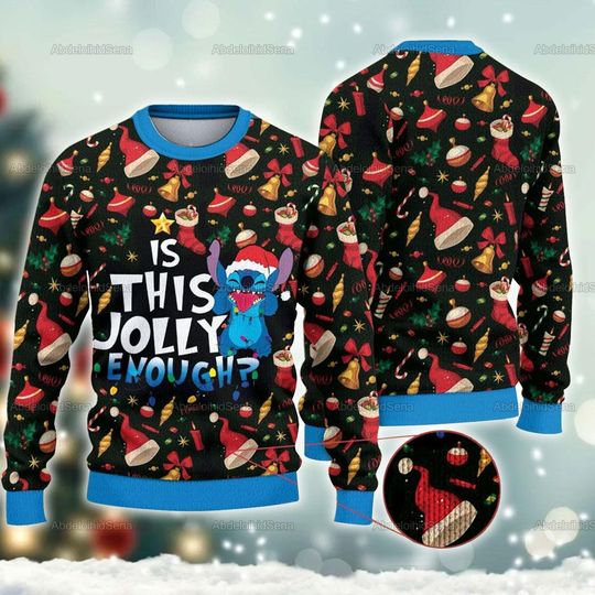 Discover Stitch Santa Ugly Sweater, Lilo And Stitch Christmas Ugly Sweater, Stitch Holiday Sweater, Stitch Sweatshirt