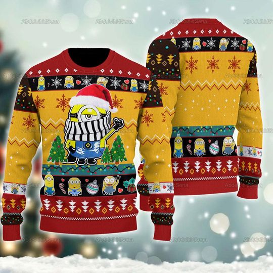 Discover Minions Ugly Sweater, Minions Christmas Ugly Sweater, Minions Merry Christmas, Sweatshirt Gift for Xmas
