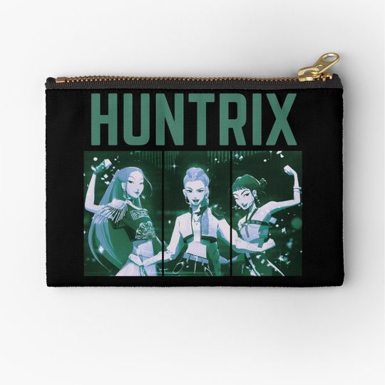 HUNTRIX: K-Pop Demon Hunters (Black & Green Edition) Zipper Pouch
