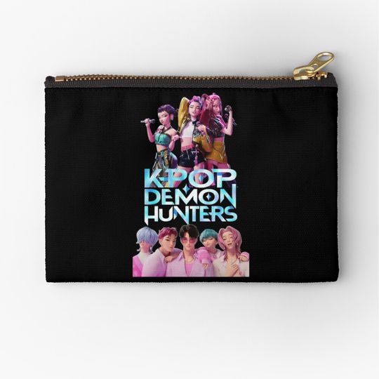 Discover Animated Kpop Films 2025 Logo Musical Fan K-Pop Demon Hunters Zipper Pouch
