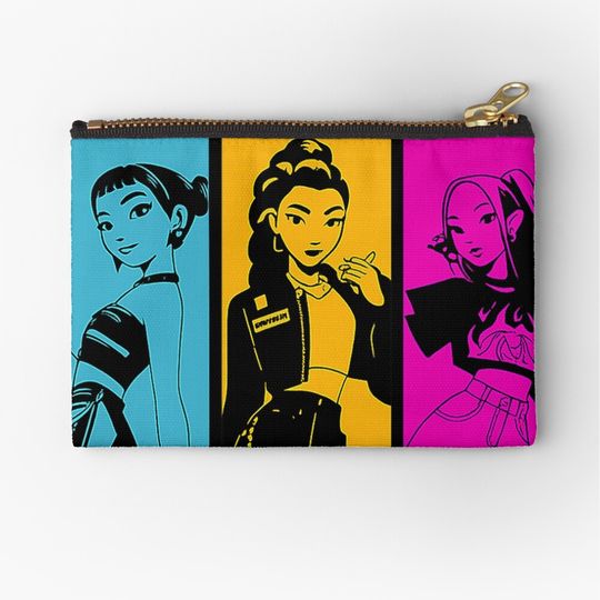 Huntrix Girls Kpop Demon Hunters Vintage Huntrix Huntrix Fan Rumi Zoey Mira Kpop Huntrix Zipper Pouch