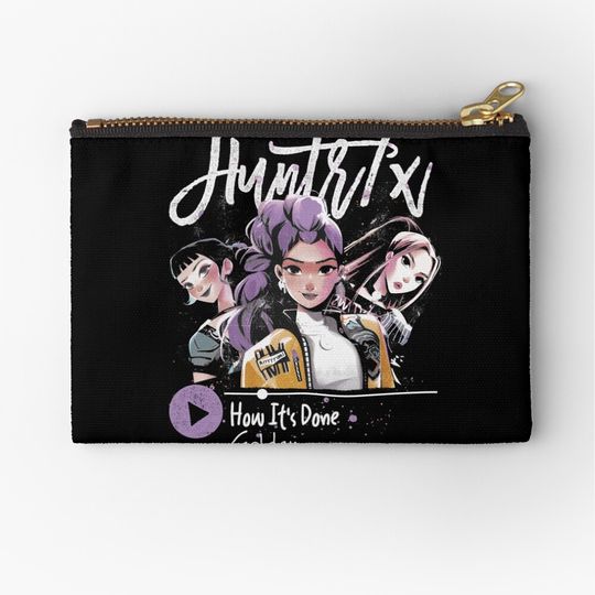 Discover  HUNTR/X - HUNTRIX Kpop Demon Hunter Girl Group – Rumi Zoey Jinu KDPh Dark Idol Aesthetic Design Zipper Pouch