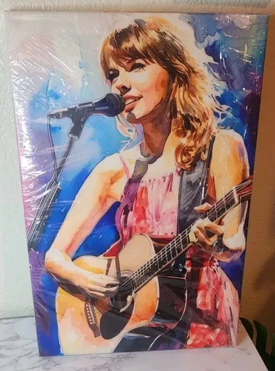 Discover Wood Frame Canvas Wall art Taylorr Swifts singing Decor 11.5x17.5