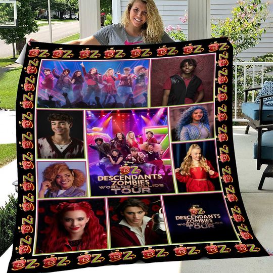 Descendants Zombies World Collide Tour Blanket, Descendants The Rise Of Red Blanket, Zombies 4 Blanket, World Collide Tour Summer