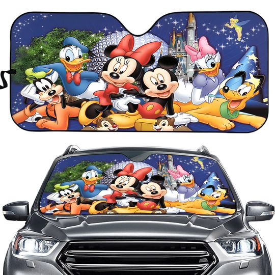 Mickey And Friends Car Sun Shade, Disney Friends Car Shade