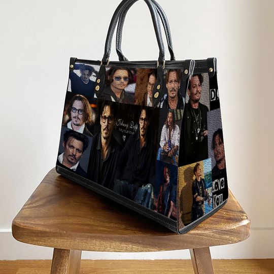 Johnny depp Leather Bag Handbag, Johnny depp Lovers Handbag, Johnny depp bag, Shoulder Bag, Crossbody Bag, Shopping Bag, Top Handle Bag, Gift For Fan