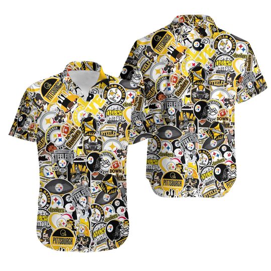 NEW - Pittsburgh Team Steelerss Hawaiian Shirt #5, button down, Gift for Fan