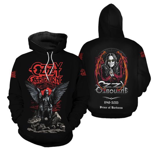 Ozy Osbourne Black Sabath Band Hoodie 3D Graphic Print Rock Sweatshirt