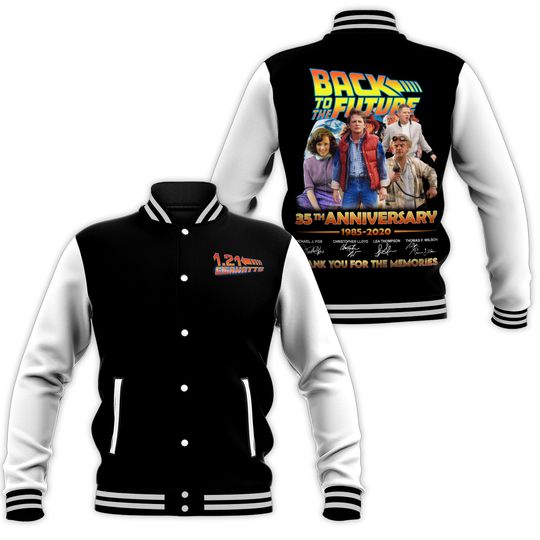 Women Men Hoodie Baseball Uniform Movies Back to the Future Jacket