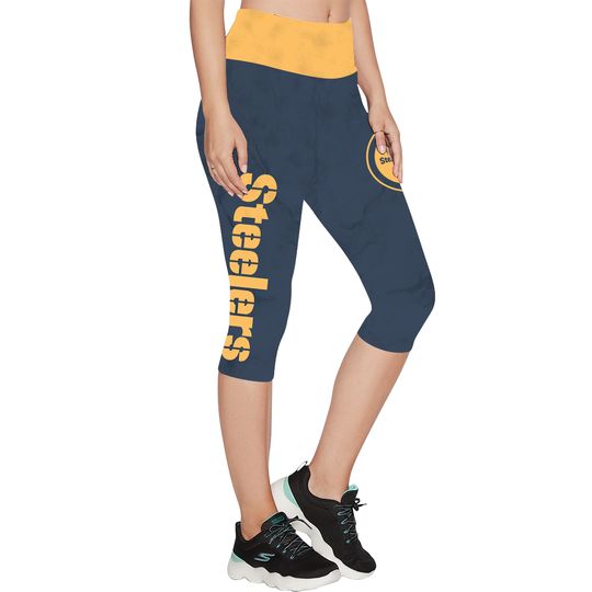 Women's Pittsburgh  Football Team Steeler Marble Wordmark Leggings, Gift for Women