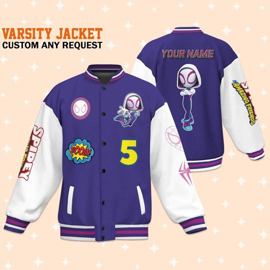 Personalized Varsity Jacket Spidey And His Amazing Friends Cute
