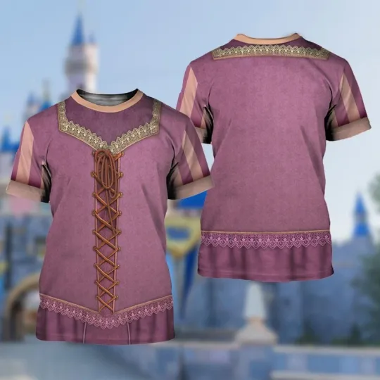 Discover Rapunzel Princess Cosplay Costume Tangled Character Tshirt 3D Printed