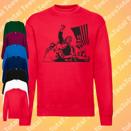 Discover Donald Trump Shot 2024 Sweatshirt Jumper | USA Election | Politics
