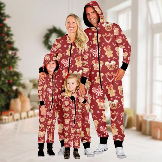 Gingerbread Kigurumi, One-piece Pajama, Gingerbread Jumpsuit, Christmas Cosplay, Christmas Gift , Birthday Gift