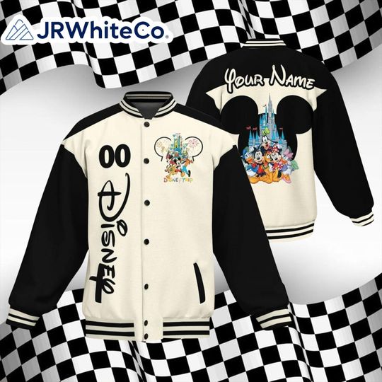 Discover Custom Disney Trip Fun Varsity Jacket, Personalized Disney Baseball Jacket, Adult Team Outfit, Matching Disney Uniform