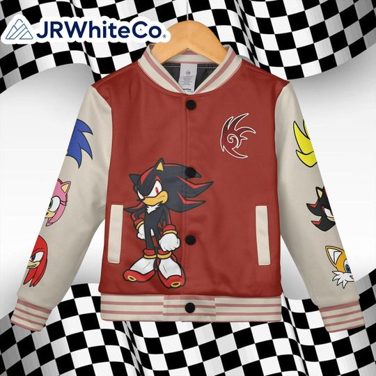 Discover Shadow the Hedgehog Kids & Youth Baseball Jacket, Custom Adult Unisex Varsity Jacket, Matching Family Gaming Outfit