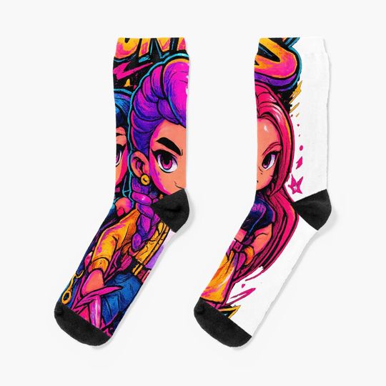 K-Pop Demon Hunters art - 3 Socks