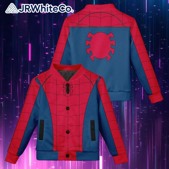 Discover Spider-Man Baseball Jacket, Marvel Avengers Varsity Jacket, Spiderman Cosplay Costume, Superhero Movie Jacket, MCU Fan Gift