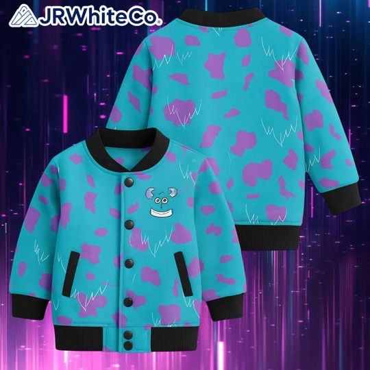 Discover Sulley Baseball Jacket, Monsters Inc Kids Costume Jacket, Disney Cosplay Hoodie, Halloween Gift for Him, Movie Fan Outfit