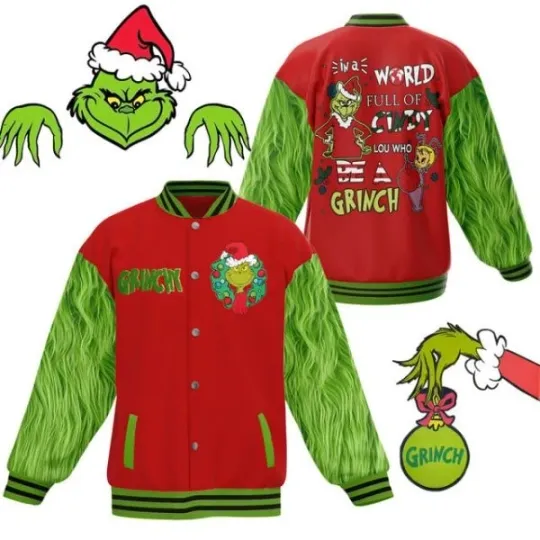 Discover The funny character In A World Full Of Cindy Lou Who Be A funny character Baseball Jacket