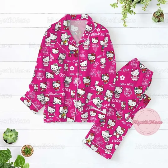 Discover Cartoon Pajamas Set for Adults, Family Match Sleepwear