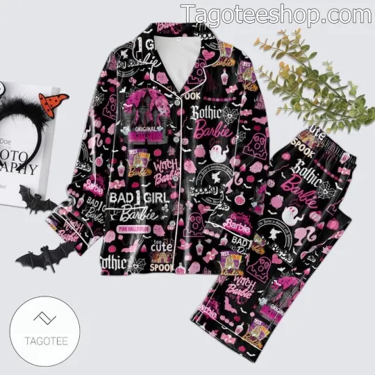 Barbie Pink Halloween Pajama Set for Adults