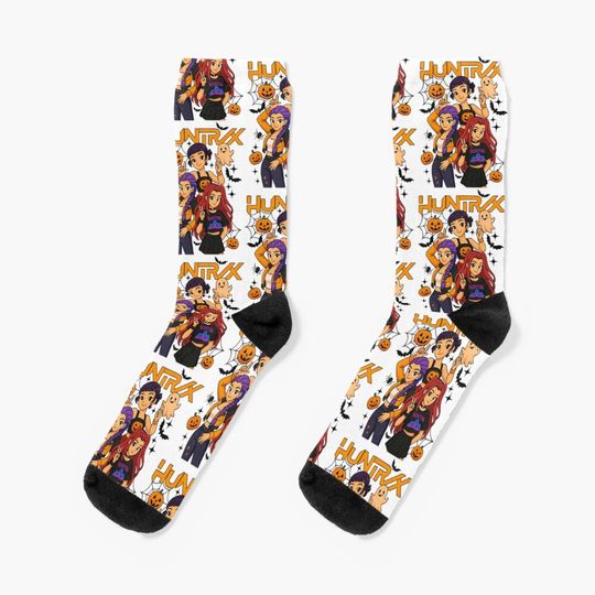 Discover HUNTRIX Kpop Demon Hunters Halloween Style Socks
