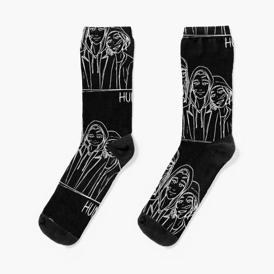Discover Huntrix Kpop Demon Hunters Lineart Socks