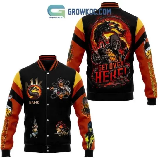 Get Over Here Mortal Kombat Personalized Baseball Jacket